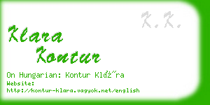 klara kontur business card